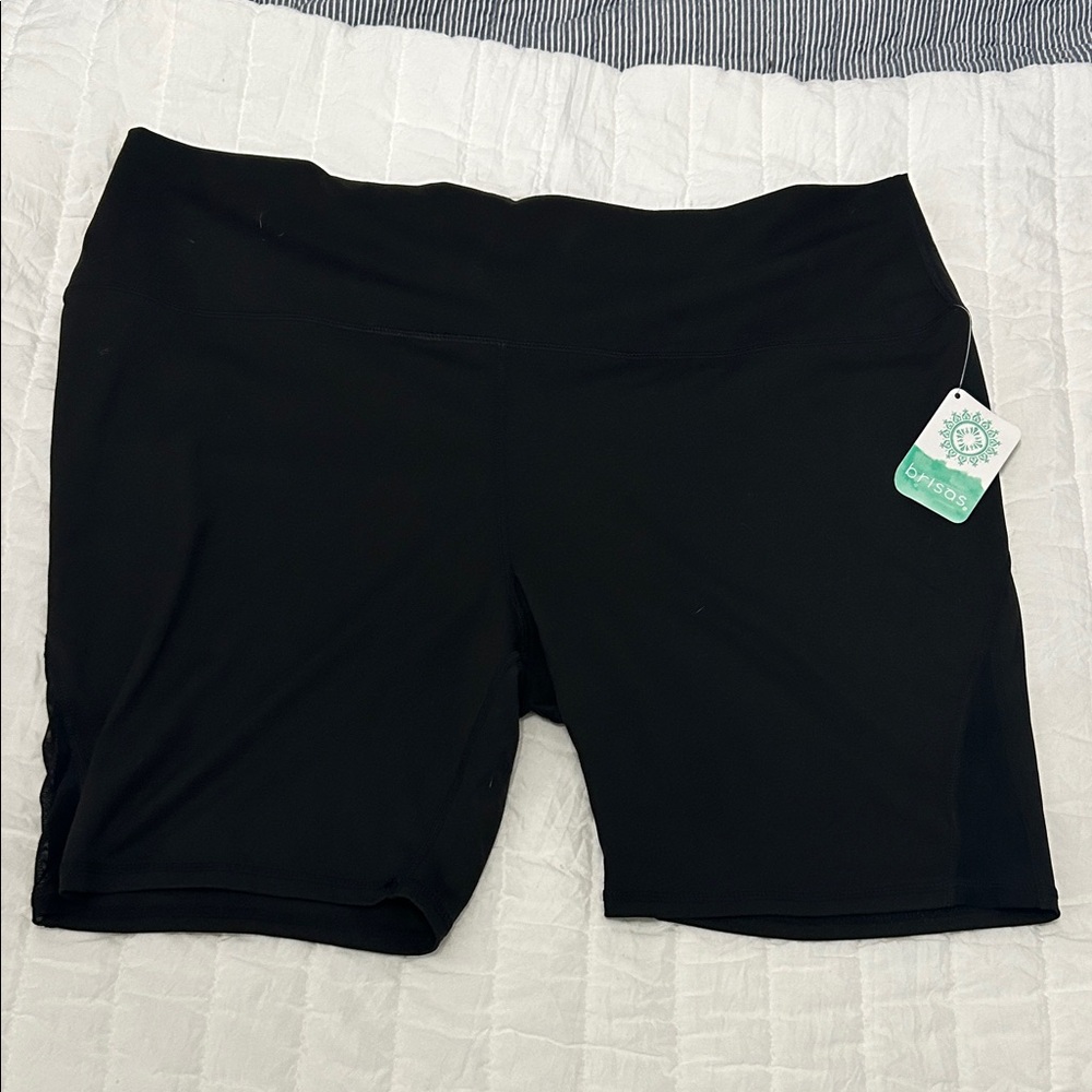 Brisas Let’s Vent athletic Black Bike Shorts with mesh ventilation